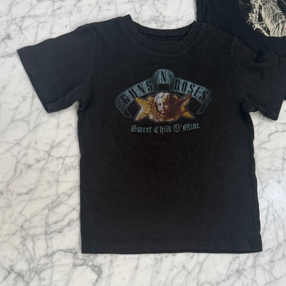 Black Graphic Band T-Shirts Bundle Sz 3/4T Metallica Guns Roses - Picture 2 of 7